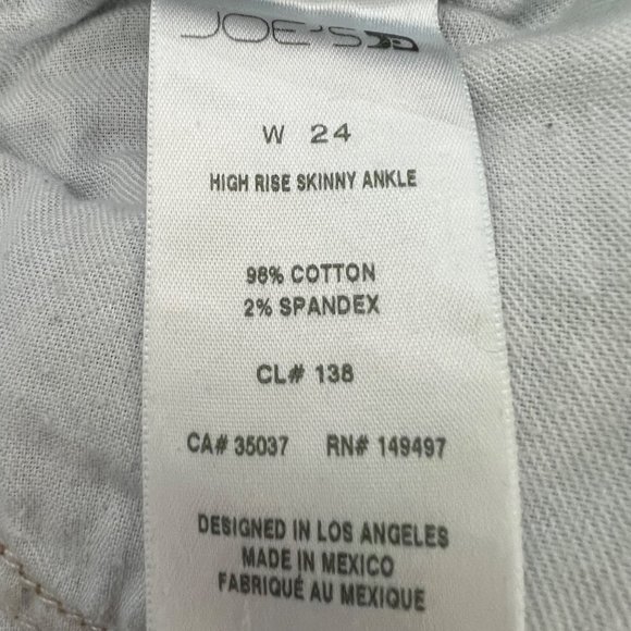 Joes Jeans Womens High Rise Skinny Ankle Jeans Michelle Distressed Wash size 24 - Picture 11 of 14